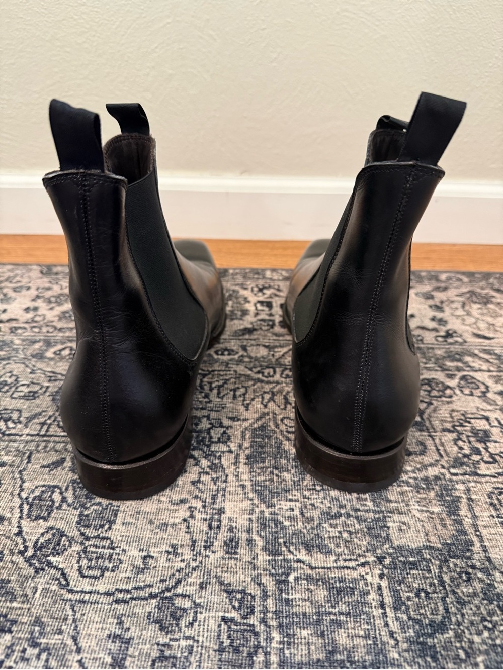 Meermin Men’s 10 Black Leather Chelsea Boots - Picture 4 of 7